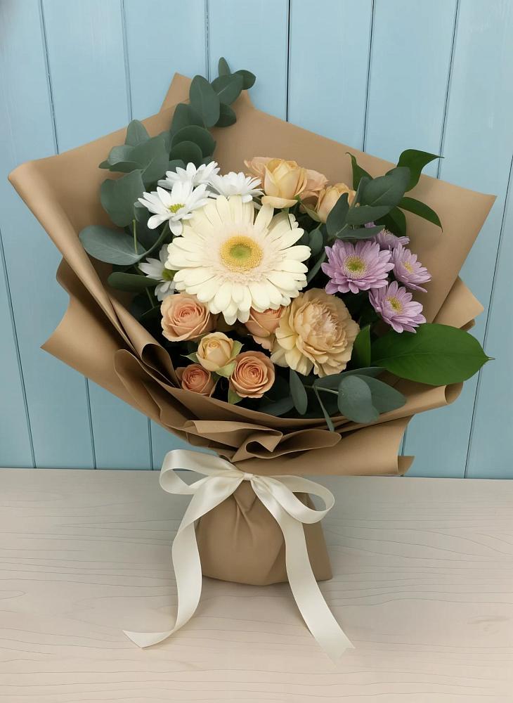 Букет цветов из: Герберы и Хризантемы в Зеленоградске