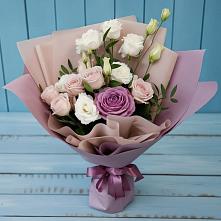 Букет цветов из:  Розы и Лизиантусы в Зеленоградске