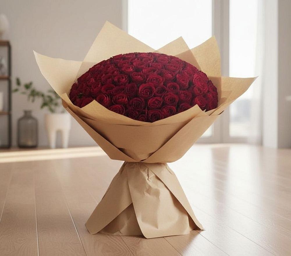 Букет 101 Красная роза в Зеленоградске