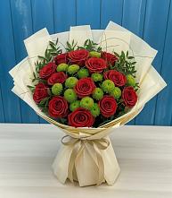 Букет цветов из:  Розы и Хризантемы в Зеленоградске